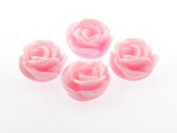4 Cabochon Rose rosa, 14 mm