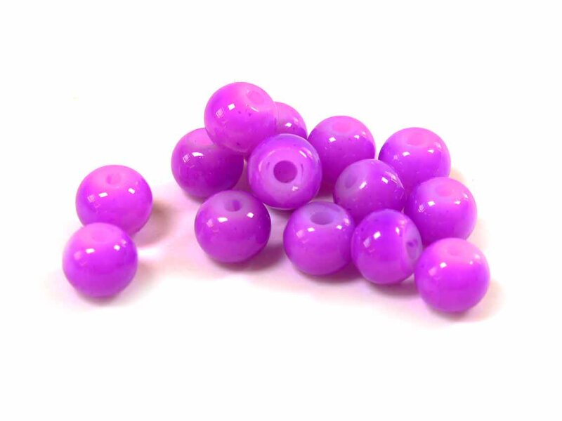 40 Glasperlen Jadeimitation 6,5mm violett