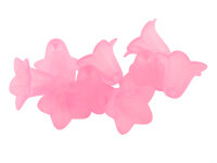 10 Blüten in rosa gefrostet, 18 mm