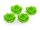 4 Cabochon Rosen in leuchtenden grün, 18 mm