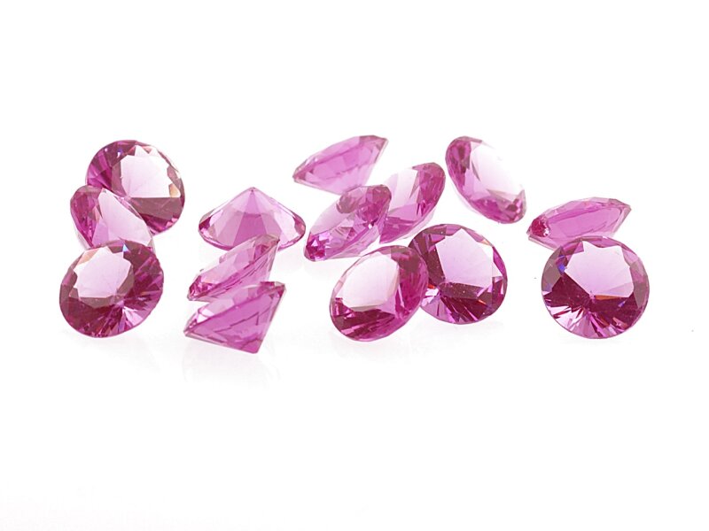 20 Cabochon als Diamant in pink, 10 mm