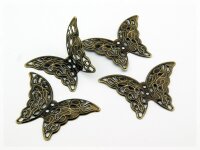 10 Schmetterlinge filigran Vintage Bronze