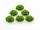 6 Cabochons als Blume in grün, 13 mm