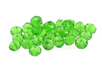 20 Glasschliffperlen in schimmernden grün, 8 mm