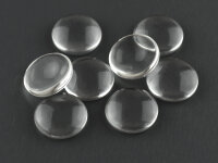 8 Cabochon 12 mm Glas klar