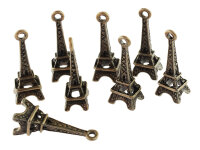 8 Eiffeltürme in vintage Kupfer