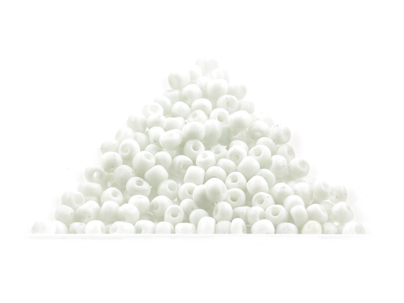 Rocailles Perlen in weiß, 4 mm, 24 Gramm