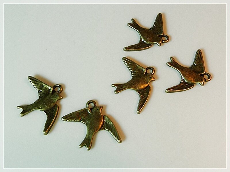 8 Täubchen in vintage Bronze