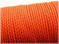 2 m geflochtenes Kunstlederband in orange