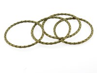 5 große, filigrane Ringe in vintage Bronze, 37 mm