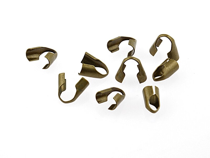 offene verstellbare Endkappen für 4mm Bänder in antik Bronze 20 Stück