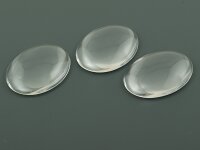 2 Cabochons Glas klar, 40 x 30 mm