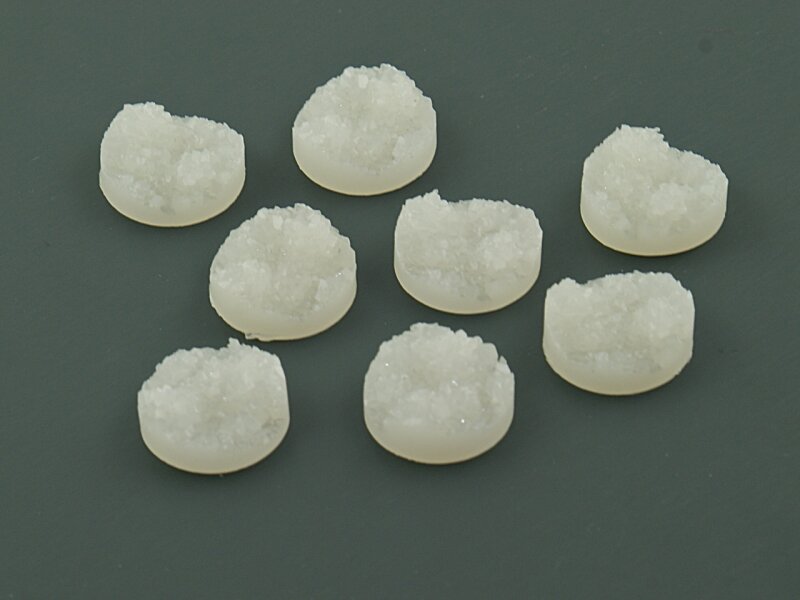 8 Cabochons "Eiskristalle" , 12 mm