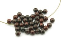 Perlen aus Jasper in dunkelbraun 6 mm 20 Stück