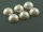 10 Acrylcabochons in perlmutt weiß 2te Wahl, 20 mm
