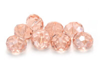 8 Glasschliffperlen in rosa, 12 mm