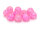 10 Crackle Glasperlen in rosa, 12 mm