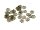 100 kleine, filigrane Blümchenperlkappen in antik Bronze, 6 mm