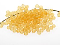 300 Rocailles Perlen in gefrostet beige, 4 mm