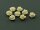 10 weiße Rosen als Cabochon, 8 mm