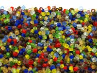 500 Rocailles Perlen als Farbmix gefrostet, 2 mm