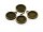 6 doppelseitige Fassungen für 12 mm Cabochons in antik Bronze