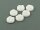 4 Cabochons "Eiskristalle" in weiß, 12 mm