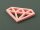 2 große Diamanten in rosa, softfarben aus Resin