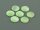 8 Cateye Cabochons in hellgrün, 12 mm