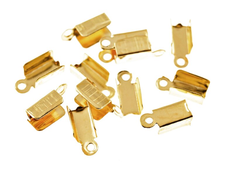 50 kleine Endkappen in goldfarben, 11 mm