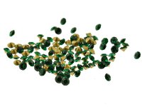100 Strasssteine in emerald, 2 mm