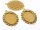 4 Medaillons in antik goldfarben für 25 x 18 mm Cabochons