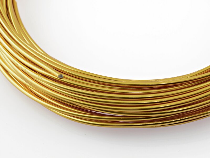 10 m Aluminiumdraht in goldfarben, 1,5 mm