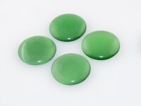 4 Cabochon in grün als Cateye Glas, 16 mm