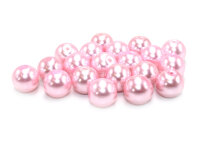Packung 30 Perlen Rund Perlmuttartig aus Glas 8mm Alte Rosa 