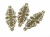 8 orientalisch verzierte, biegsame Verbinder in antik Bronze