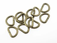 20 D Ringe in antik Bronze, 18 mm