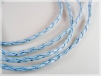 2 m Kunstlederband geflochten pastell blau