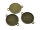 4 Fassungen als Verbinder für 20 mm Cabochons in antik bronzefarben