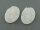 2 stark funkelnde Cabochons in weiß 25 x 18 mm