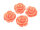4 Cabochons als Rosen in orange, 16 mm