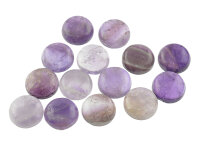 2 Cabochons aus echtem Amethyst in violett, 10 mm