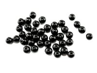 100 schwarze Glasperlen "Kaviar", 3,5 x 3 mm