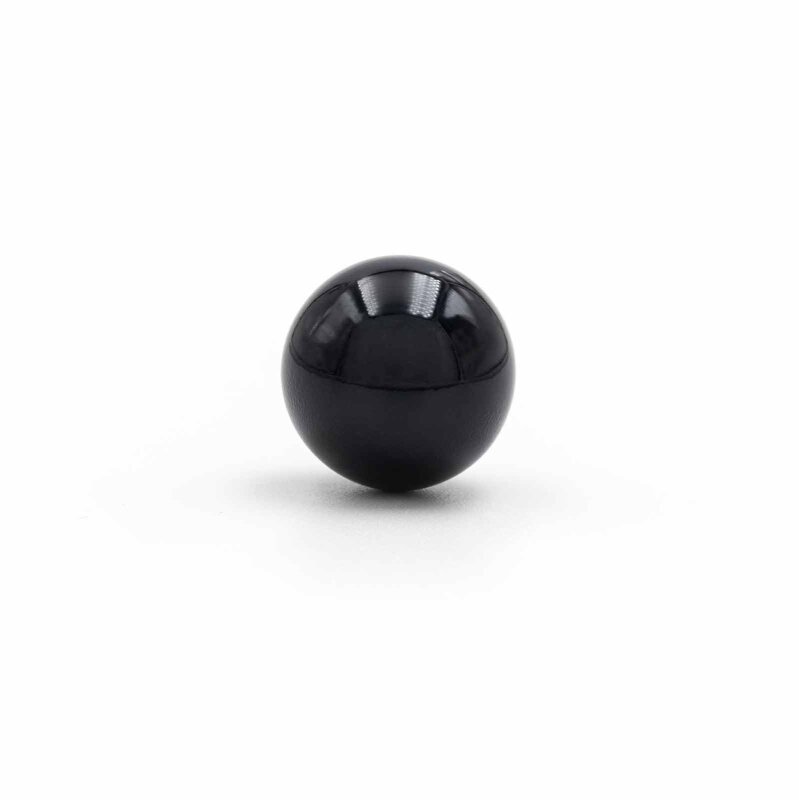 schwarze Klangkugel aus Messing, 16 mm