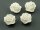 6 Cabochons als Rosen in weiß, 14 mm