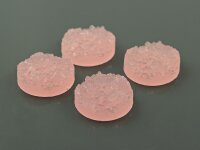 4 Cabochons "Eiskristalle" in rosa, 14 mm