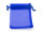 10 Organzasäckchen in blau, 9 x 7 cm