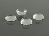 10 Cabochons, Glas klar, 14 mm
