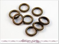 10 Verbinder als Ring in vintage Bronze, 11 mm