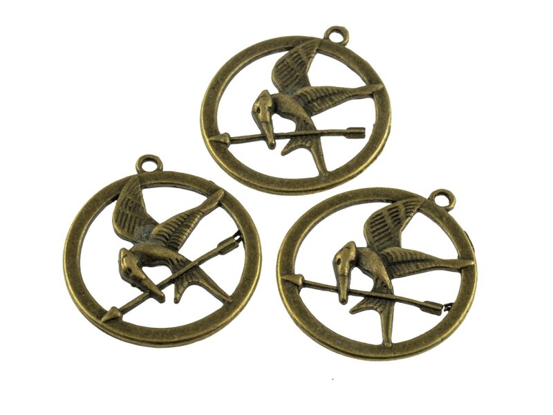 3 Rahmenanhänger "Spotttölpel" in antik bronzefarben